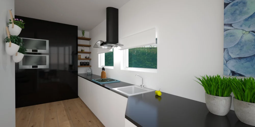 3D ontwerp woning Heerjansdam, vrijstaand, Virtual reality ontwerp, art impressions, scandinavische industriele inrichting