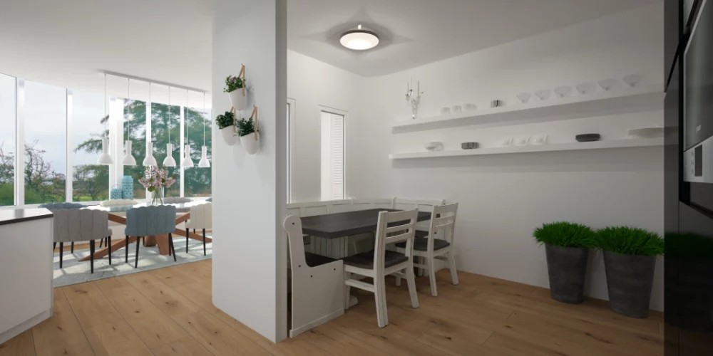 3D ontwerp woning Heerjansdam, vrijstaand, Virtual reality ontwerp, art impressions, scandinavische industriele inrichting