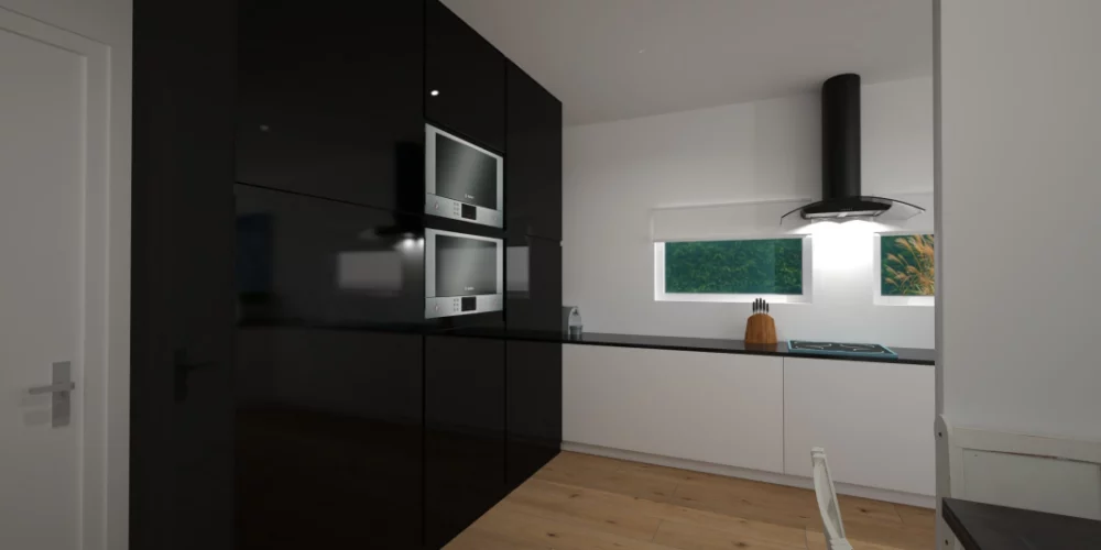 3D ontwerp woning Heerjansdam, vrijstaand, Virtual reality ontwerp, art impressions, scandinavische industriele inrichting