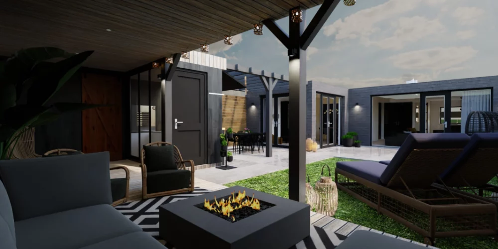 de perfecte verbouwing Lelystad, tuin, buitenkeuken, VR, 3D, virtual reality