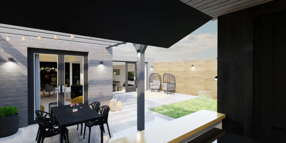 de perfecte verbouwing Lelystad, tuin, buitenkeuken, VR, 3D, virtual reality