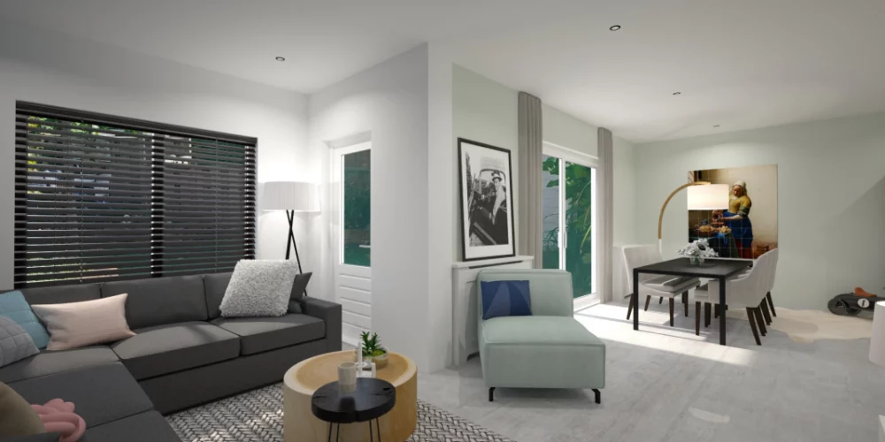 kleuradvies woonkamer rhoon, artist impressions,