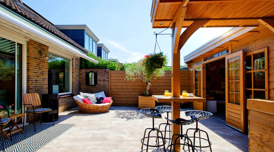 woningfotografie, hoekwoning, tuin